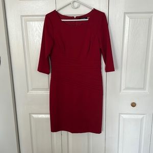 Red knit dress